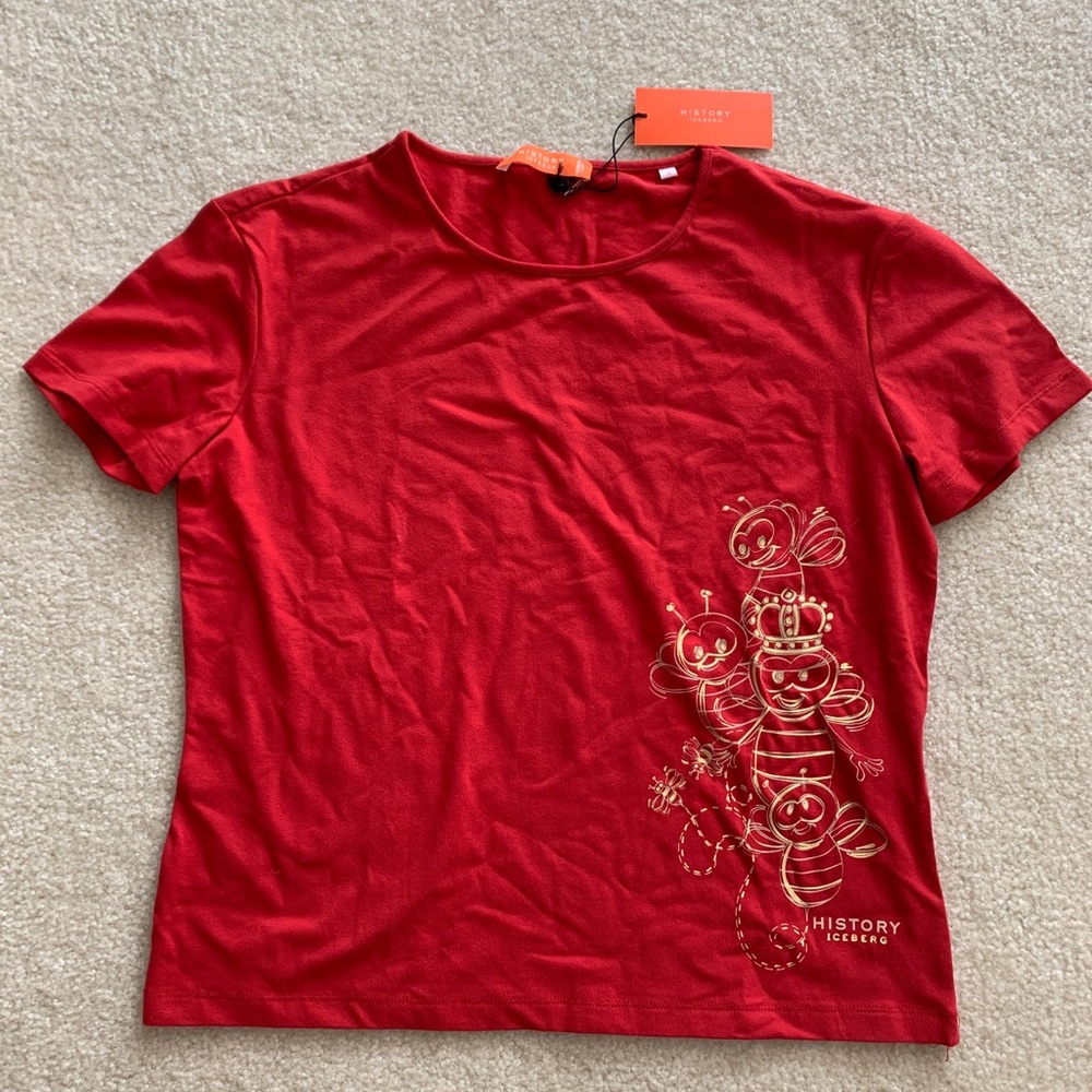 BNWT History Iceberg girls red Tshirt size XL